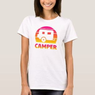 Camiseta Camper Retro Sun - Camping Trailer Travel Fun