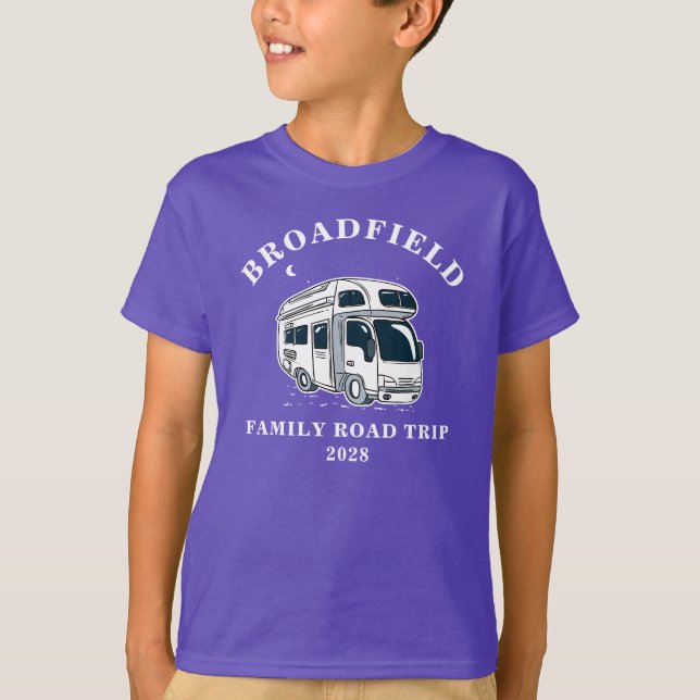 Camiseta Camper RV de familia Personalizado de viaje por ca (Anverso)