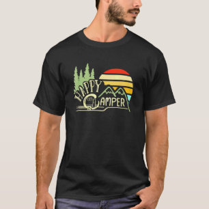 Camiseta Camper Rv Trailer Feliz Camping Caravsite R