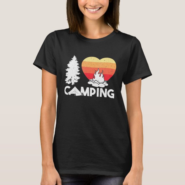 Camiseta Camper Tienda Al Aire Libre Me Encanta Camping (Anverso)