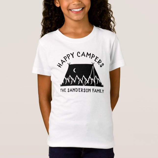 Camiseta Camper Vacation Name Tent Family Camping Trip (Anverso)