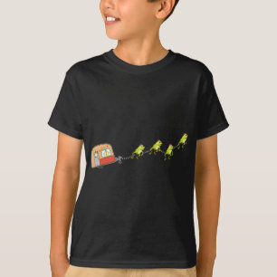 Camiseta Camper Van Navidad Frog Sleigh Cute Animal X-mas