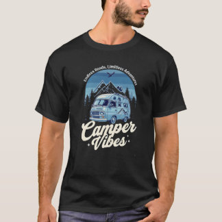 Camiseta Camper Vibes Van - Se esperan aventuras sin límite