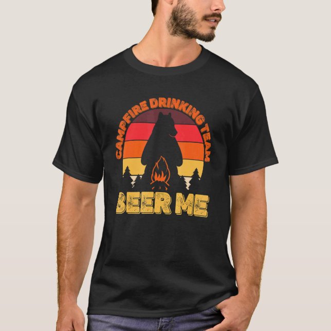 Camiseta Campers Campfire Equipo de Beer Me Camping Bea (Anverso)