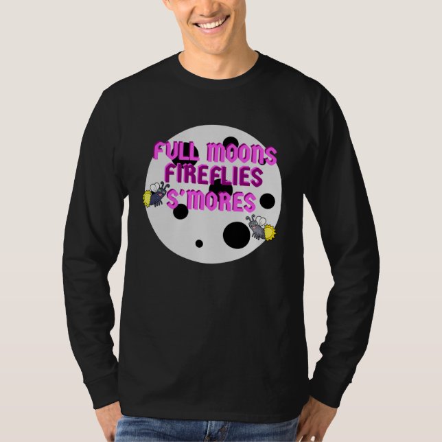 Camiseta Campers Full Moons Fireflies Smores (Anverso)