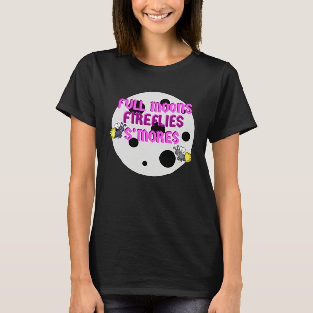 Camiseta Campers Full Moons Fireflies Smores (Anverso)