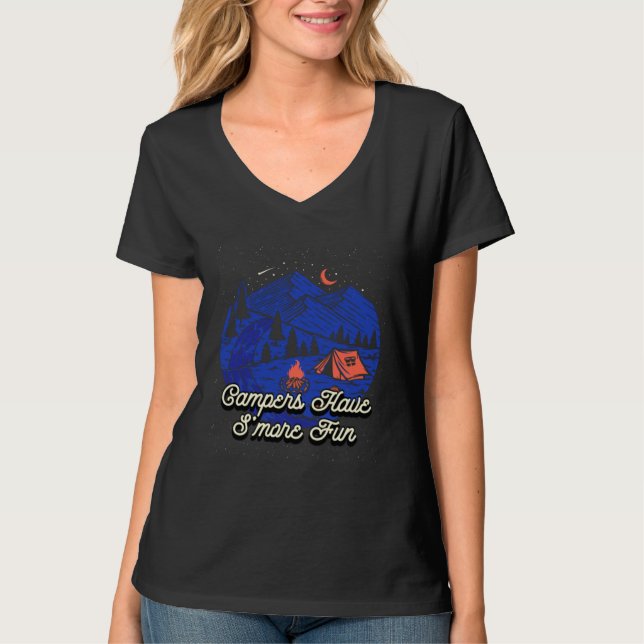Camiseta Campers Have Smore Fun Camping Sayings Camp Quotes (Anverso)