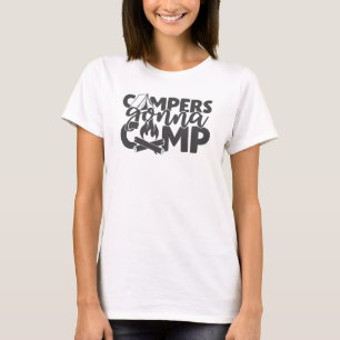 Camiseta Campers van a acampar humor divertido de citas de