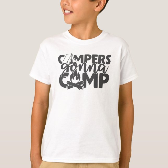 Camiseta Campers van a acampar humor divertido de citas de  (Anverso)