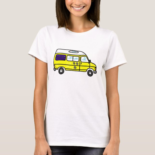 Camiseta Campervan amarillo (Anverso)