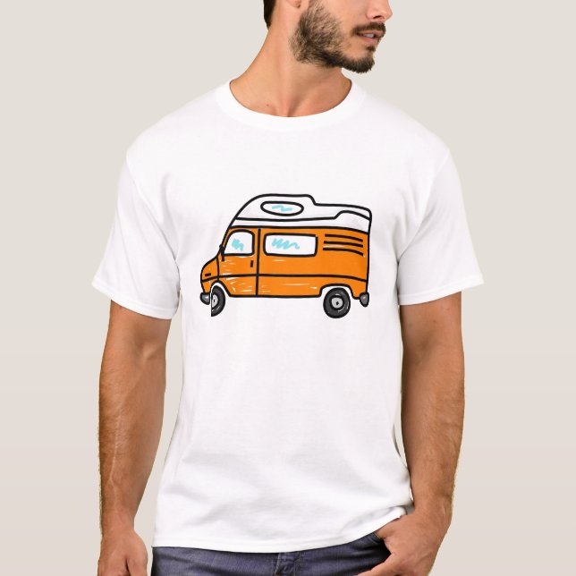 Camiseta Campervan anaranjado (Anverso)