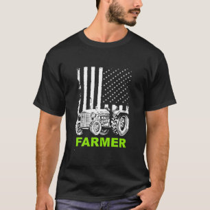 Camiseta Campesina Patriótica Con Tractor Para Hombres Muje