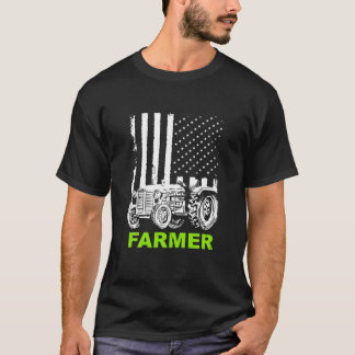 Camiseta Campesina Patriótica Con Tractor Para Hombres Muje