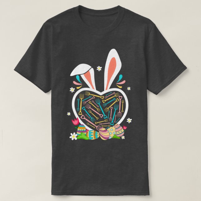 Camiseta Campesino de Bunny School Lover Maestra de Pascua  (Diseño del anverso)