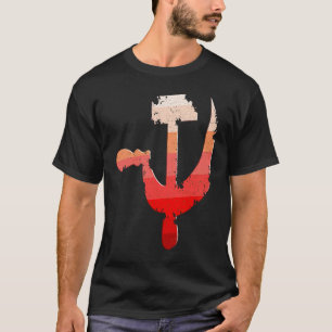Camiseta Campesino De Trabajadores Dura De Hammer Y Sickle