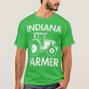 Camiseta Campesino Indiana Vintage Hombres Tractor Farm Loc