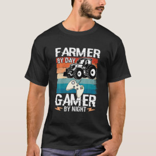 Camiseta Campesino Por Día Jugador Por Noche Tee Gráfico Pa