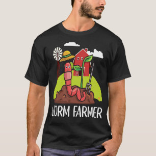 Camiseta Campesino rojo de compostaje de gusanos granjeros 
