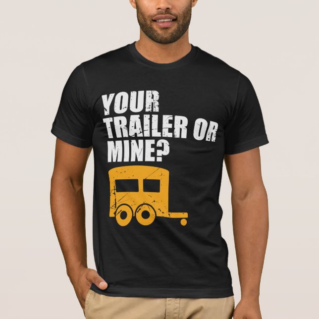 Camiseta ¿Campesino sureño divertido su remolque o mina? (Anverso)
