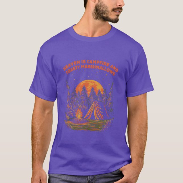 Camiseta Campfire and Marshmallows Camping Food Camper Food (Anverso)