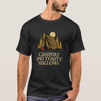Camiseta Campfire And Toasty Mallows Foodie Camping Food  C