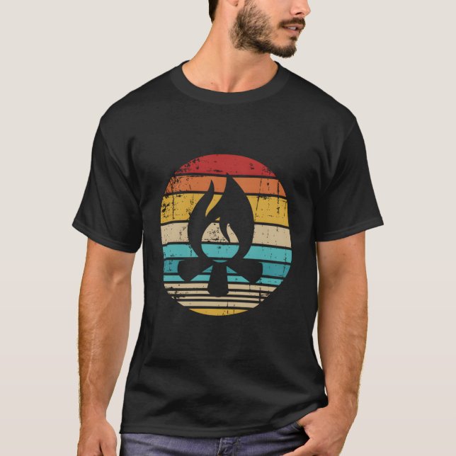 Camiseta Campfire Camping Vintage (Anverso)