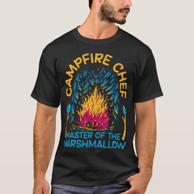 Camiseta Campfire Chef Master Of The Marshmallow Hiking (Anverso)