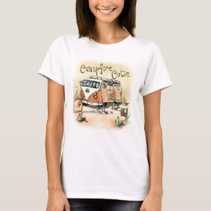 Camiseta Campfire Cutie Vintage Camping