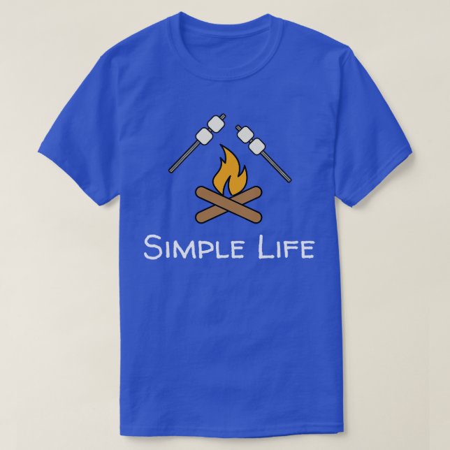 Camiseta Campfire de la vida simple (Diseño del anverso)