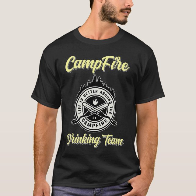 Camiseta Campfire Drinking Team Camping  Camper (Anverso)