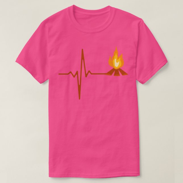 Camiseta Campfire Heartbeat Camping 2 (Diseño del anverso)