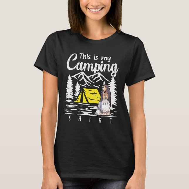 Camiseta Campfire Hound Afghan Esto Es Mi Camping (Anverso)