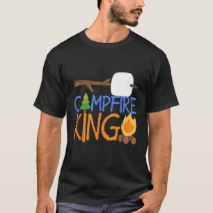 Camiseta Campfire King Camping Shirt Camp SMores Bonfire Da