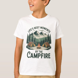 Camiseta Campfire Moments - Boys’ Tents & Mountains Kids’