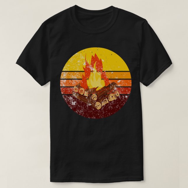 Camiseta Campfire Retro Vintage 2 (Diseño del anverso)