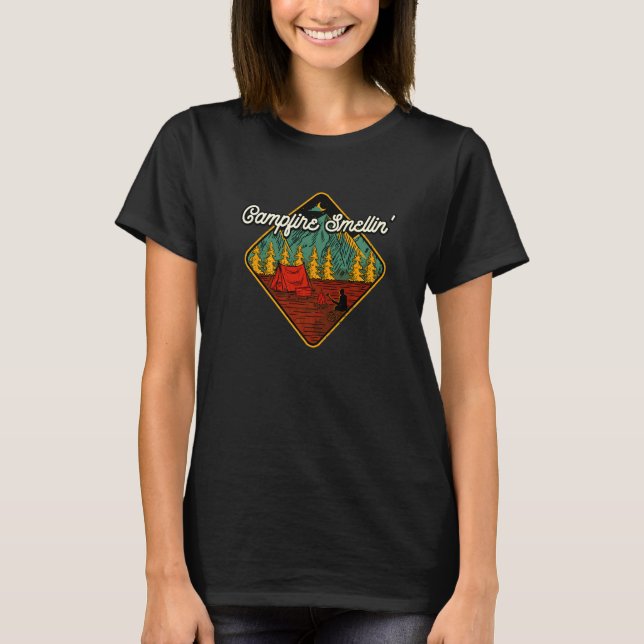 Camiseta Campfire Smellin' Camping Camper Tropical F (Anverso)