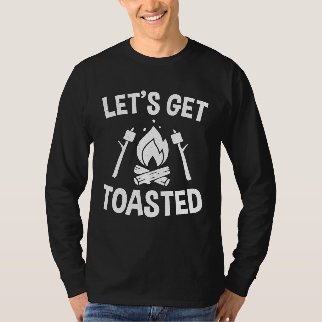 Camiseta Campfire Smores Marshmallow Camping Lets Get Toke (Anverso)