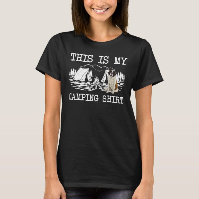 Camiseta Campfire St Bernard Perro Este Es Mi Camping 1 (Anverso)