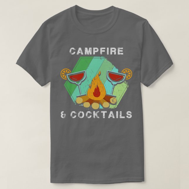 Camiseta Campfire y cócteles (Diseño del anverso)