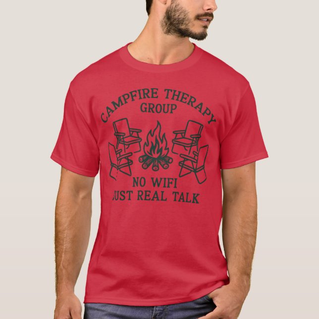 Camiseta Campfireherapy Group No Wifi Just Realalk Camp fri (Anverso)