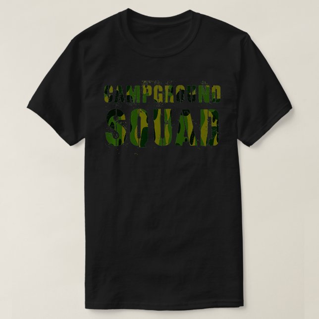 Camiseta CAMPGROUND SQUAD Camo Curso de verano de consejero (Diseño del anverso)