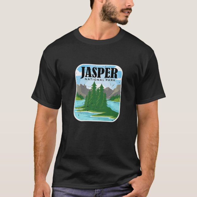 Camiseta Campi de recuerdo del Parque Nacional Jasper Canad (Anverso)