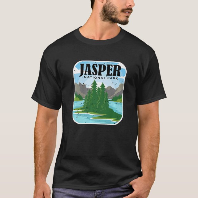 Camiseta Campi de recuerdo del Parque Nacional Jasper Canad (Anverso)