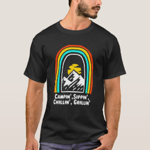 Camiseta Campin' Chillin' Grillin' Camping Foodie Camper Fo