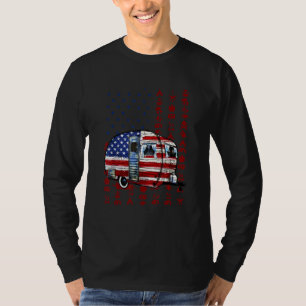 Camiseta Camping 4 De Julio Camper Rv Car Camping American