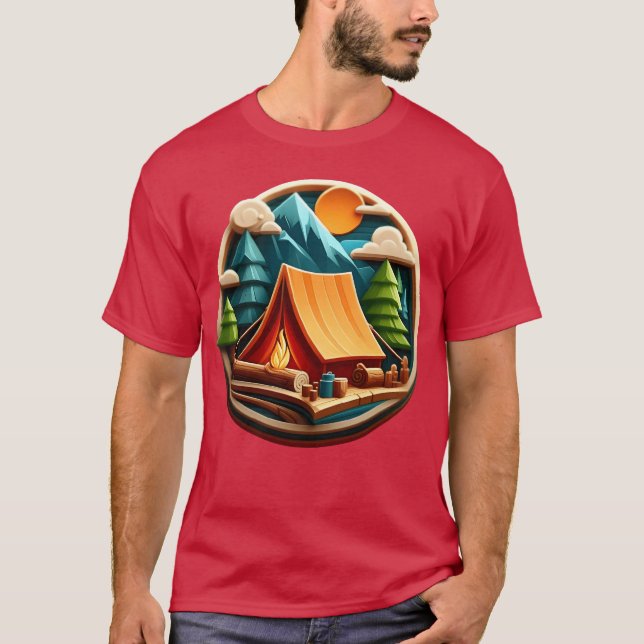Camiseta CAMPING 4 retro (Anverso)