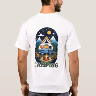 Camiseta Camping Adventure - Caravana acogedora cerca del f