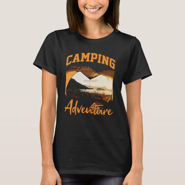 Camiseta Camping Adventure Inspirational Amusing Camping Qu (Anverso)