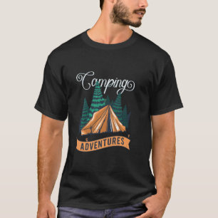 Camiseta Camping Adventures Let Go Forest Green Tent Lov