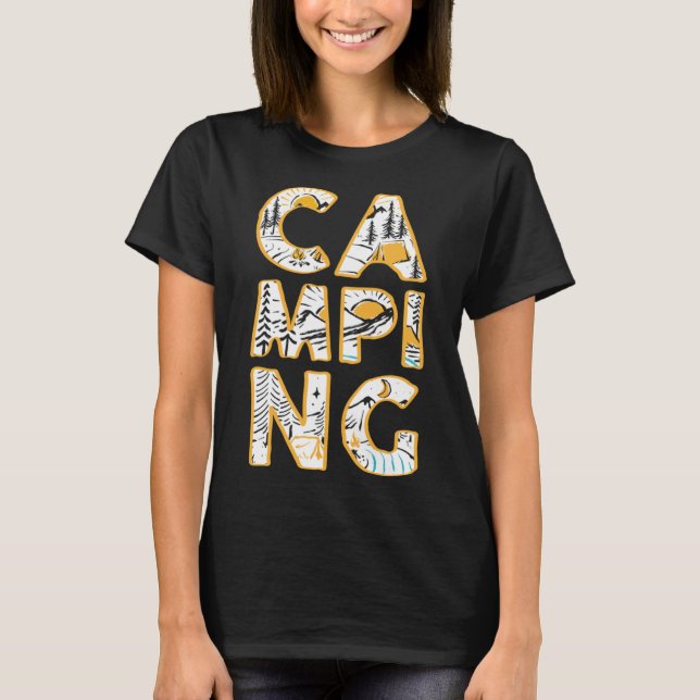 Camiseta Camping al aire libre camping lindo gráfico (Anverso)